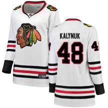Wyatt Kalynuk Chicago Blackhawks Fanatics Branded Women's Breakaway Away Jersey - White