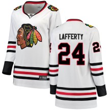 Sam Lafferty Chicago Blackhawks Fanatics Branded Women's Breakaway Away Jersey - White