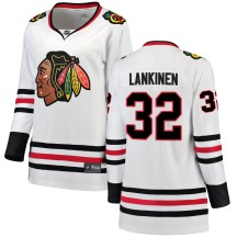 Kevin Lankinen Chicago Blackhawks Fanatics Branded Women's Breakaway Away Jersey - White
