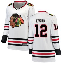 Tom Lysiak Chicago Blackhawks Fanatics Branded Women's Breakaway Away Jersey - White