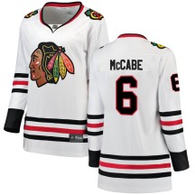 Jake McCabe Chicago Blackhawks Fanatics Branded Women's Breakaway Away Jersey - White