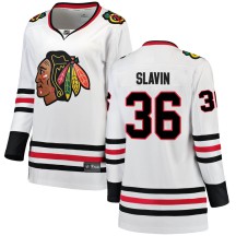 Josiah Slavin Chicago Blackhawks Fanatics Branded Women's Breakaway Away Jersey - White