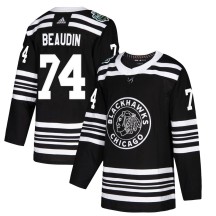 Nicolas Beaudin Chicago Blackhawks Adidas Youth Authentic ized 2019 Winter Classic Jersey - Black