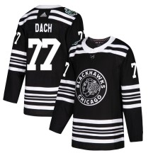 Kirby Dach Chicago Blackhawks Adidas Youth Authentic 2019 Winter Classic Jersey - Black