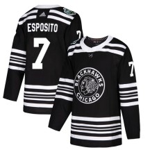 Phil Esposito Chicago Blackhawks Adidas Youth Authentic 2019 Winter Classic Jersey - Black