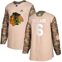 Jake McCabe Chicago Blackhawks Adidas Youth Authentic Veterans Day Practice Jersey - Camo