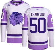 Corey Crawford Chicago Blackhawks Adidas Men's Authentic Hockey Fights Cancer Jersey -