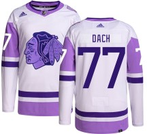 Kirby Dach Chicago Blackhawks Adidas Men's Authentic Hockey Fights Cancer Jersey -