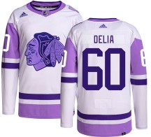 Collin Delia Chicago Blackhawks Adidas Men's Authentic Hockey Fights Cancer Jersey -