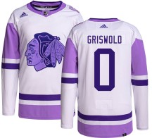 Clark Griswold Chicago Blackhawks Adidas Men's Authentic Hockey Fights Cancer Jersey -