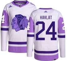 Martin Havlat Chicago Blackhawks Adidas Men's Authentic Hockey Fights Cancer Jersey -
