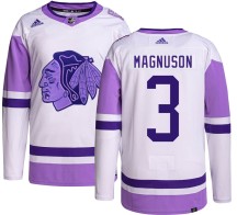 Keith Magnuson Chicago Blackhawks Adidas Men's Authentic Hockey Fights Cancer Jersey -