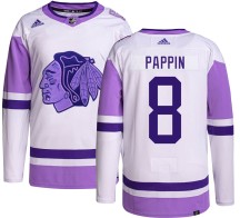 Jim Pappin Chicago Blackhawks Adidas Men's Authentic Hockey Fights Cancer Jersey -