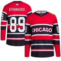 Andreas Athanasiou Chicago Blackhawks Adidas Youth Authentic Reverse Retro 2.0 Jersey - Red