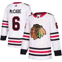 Jake McCabe Chicago Blackhawks Adidas Men's Authentic Away Jersey - White