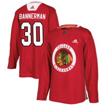 Murray Bannerman Chicago Blackhawks Adidas Youth Authentic Home Practice Jersey - Red