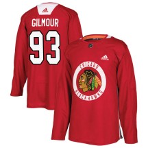 Doug Gilmour Chicago Blackhawks Adidas Youth Authentic Home Practice Jersey - Red