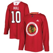 Dennis Hull Chicago Blackhawks Adidas Youth Authentic Home Practice Jersey - Red