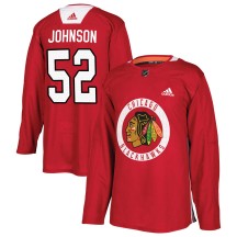 Reese Johnson Chicago Blackhawks Adidas Youth Authentic Home Practice Jersey - Red