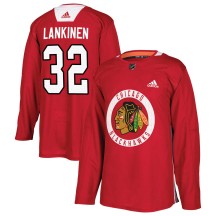 Kevin Lankinen Chicago Blackhawks Adidas Youth Authentic Home Practice Jersey - Red