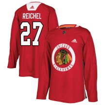 Lukas Reichel Chicago Blackhawks Adidas Youth Authentic Home Practice Jersey - Red