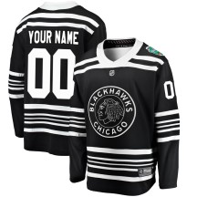 Custom Chicago Blackhawks Fanatics Branded Youth 2019 Winter Classic Breakaway Jersey - Black