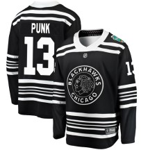 CM Punk Chicago Blackhawks Fanatics Branded Youth 2019 Winter Classic Breakaway Jersey - Black