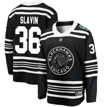 Josiah Slavin Chicago Blackhawks Fanatics Branded Youth 2019 Winter Classic Breakaway Jersey - Black
