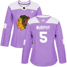 Connor Murphy Chicago Blackhawks Adidas Women's Authentic Fights Cancer Practice Jersey - Purple