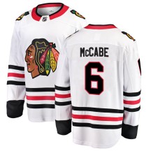 Jake McCabe Chicago Blackhawks Fanatics Branded Youth Breakaway Away Jersey - White