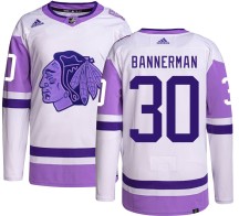 Murray Bannerman Chicago Blackhawks Adidas Youth Authentic Hockey Fights Cancer Jersey -