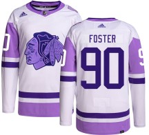 Scott Foster Chicago Blackhawks Adidas Youth Authentic Hockey Fights Cancer Jersey -