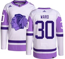 Cam Ward Chicago Blackhawks Adidas Youth Authentic Hockey Fights Cancer Jersey -