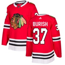 Adam Burish Chicago Blackhawks Adidas Youth Authentic Home Jersey - Red