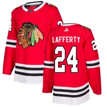 Sam Lafferty Chicago Blackhawks Adidas Youth Authentic Home Jersey - Red