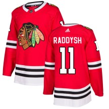 Taylor Raddysh Chicago Blackhawks Adidas Youth Authentic Home Jersey - Red
