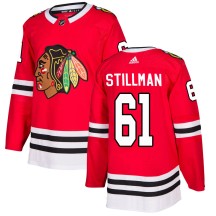 Riley Stillman Chicago Blackhawks Adidas Youth Authentic Home Jersey - Red