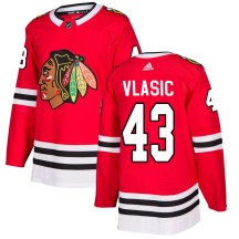 Alex Vlasic Chicago Blackhawks Adidas Youth Authentic Home Jersey - Red