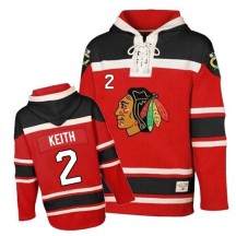 Duncan Keith Chicago Blackhawks Youth Authentic Old Time Hockey Sawyer Hooded Sweatshirt - Red
