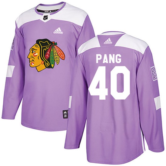 Darren Pang Chicago Blackhawks Adidas Youth Authentic Fights Cancer Practice Jersey - Purple