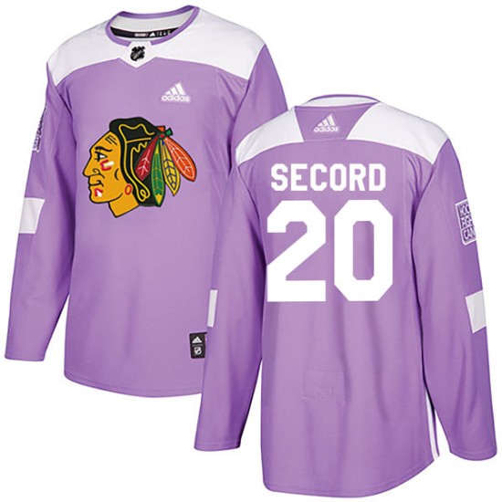 Al Secord Chicago Blackhawks Adidas Youth Authentic Fights Cancer Practice Jersey - Purple