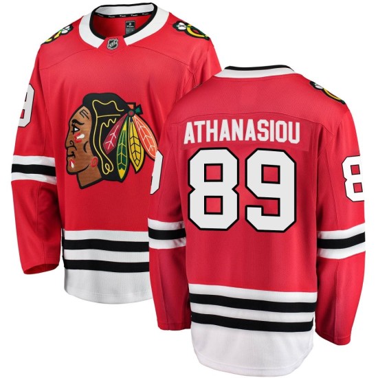 Andreas Athanasiou Chicago Blackhawks Fanatics Branded Youth Breakaway Home Jersey - Red