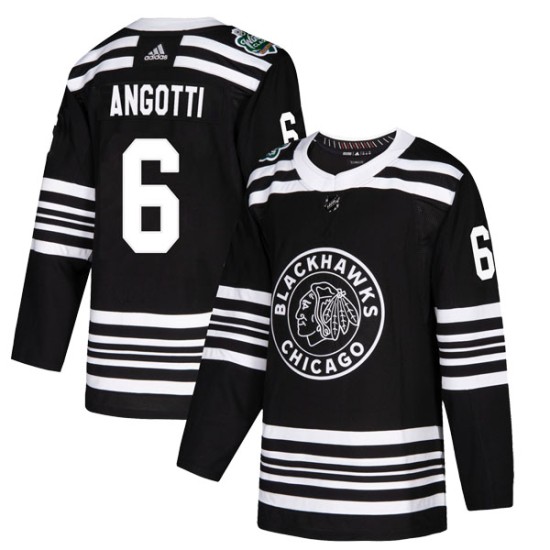 Lou Angotti Chicago Blackhawks Adidas Youth Authentic 2019 Winter Classic Jersey - Black
