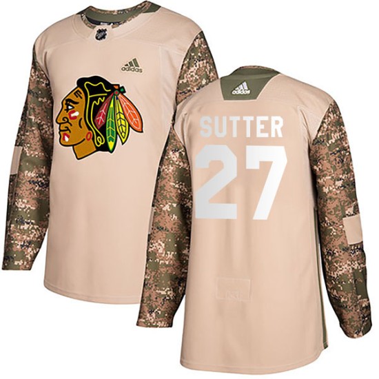 Darryl Sutter Chicago Blackhawks Adidas Youth Authentic Veterans Day Practice Jersey - Camo