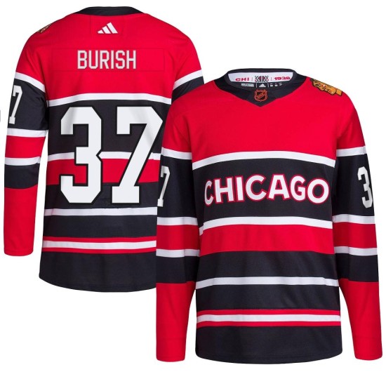 Adam Burish Chicago Blackhawks Adidas Youth Authentic Reverse Retro 2.0 Jersey - Red