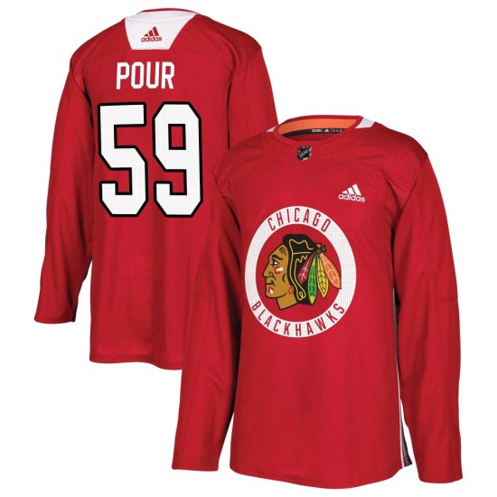 Jakub Pour Chicago Blackhawks Adidas Youth Authentic Home Practice Jersey - Red