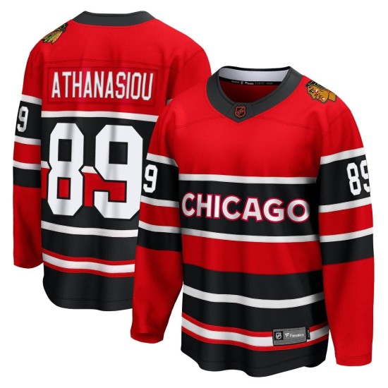 Andreas Athanasiou Chicago Blackhawks Fanatics Branded Youth Breakaway Special Edition 2.0 Jersey - Red