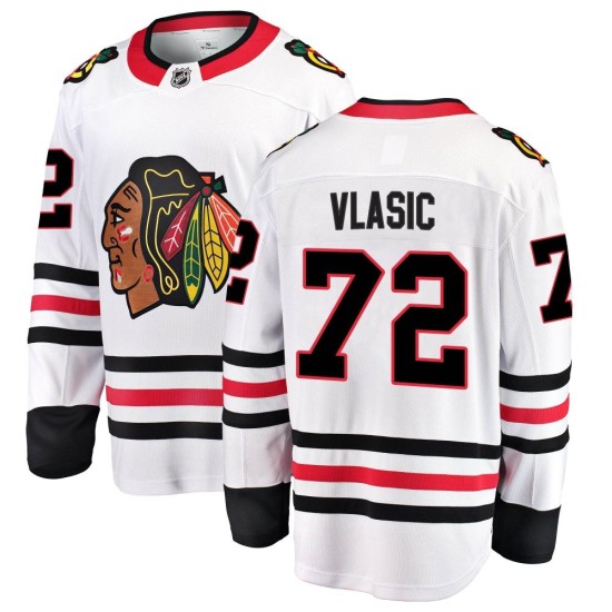 Alex Vlasic Chicago Blackhawks Fanatics Branded Youth Breakaway Away Jersey - White