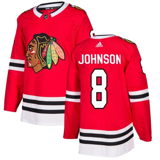 Jack Johnson Chicago Blackhawks Adidas Youth Authentic Home Jersey - Red