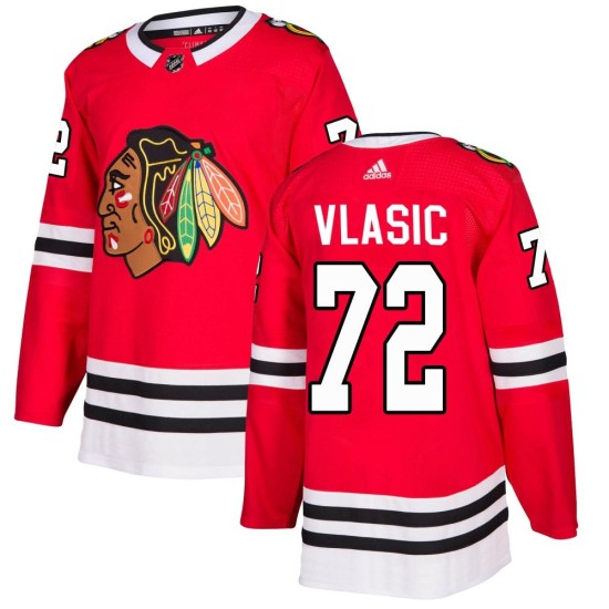 Alex Vlasic Chicago Blackhawks Adidas Youth Authentic Home Jersey - Red